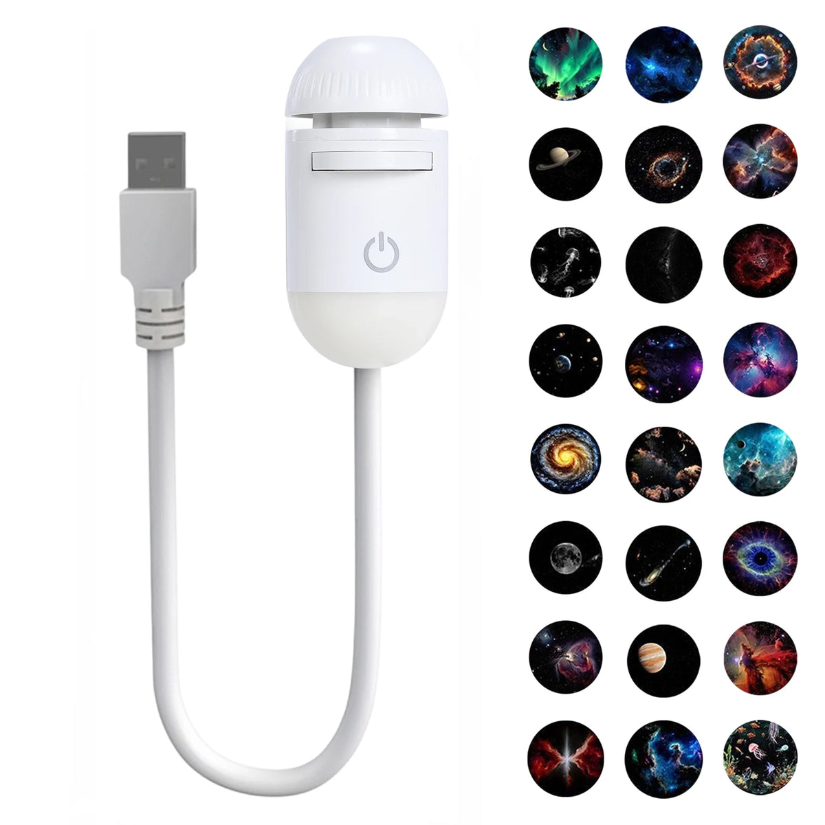 Mini Galaxy Star Projector | 24 Films, Starry Night Light