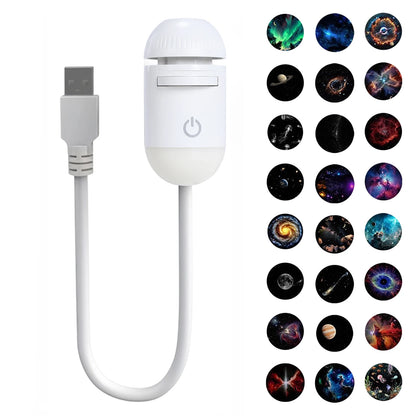 Mini Galaxy Star Projector | 24 Films, Starry Night Light