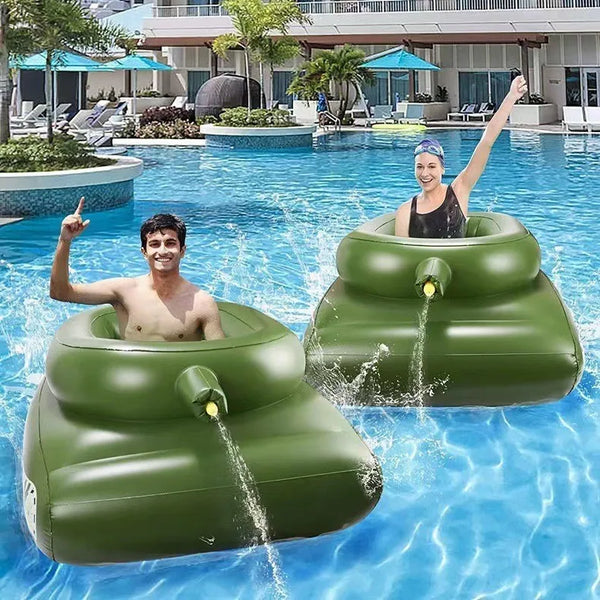Inflatable Water Spray Tank Toy | Pool Water Gun Float