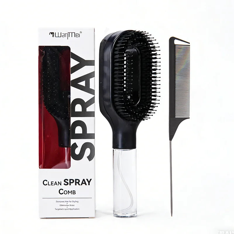 2Pc Hair Spray Comb Set | Refillable Anti-Static Styling