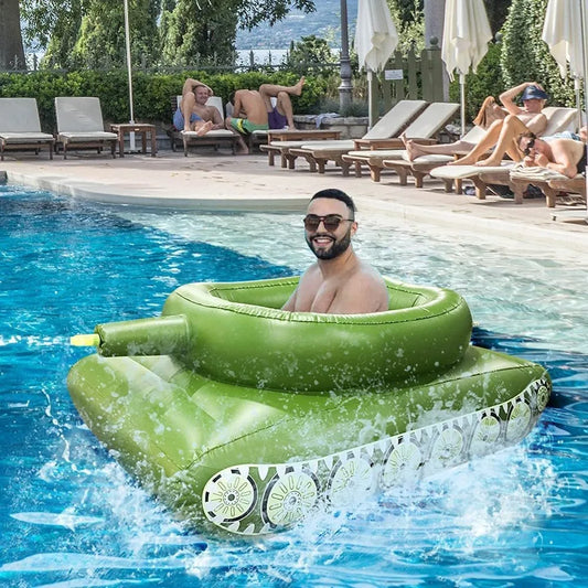 Inflatable Water Spray Tank Toy | Pool Water Gun Float
