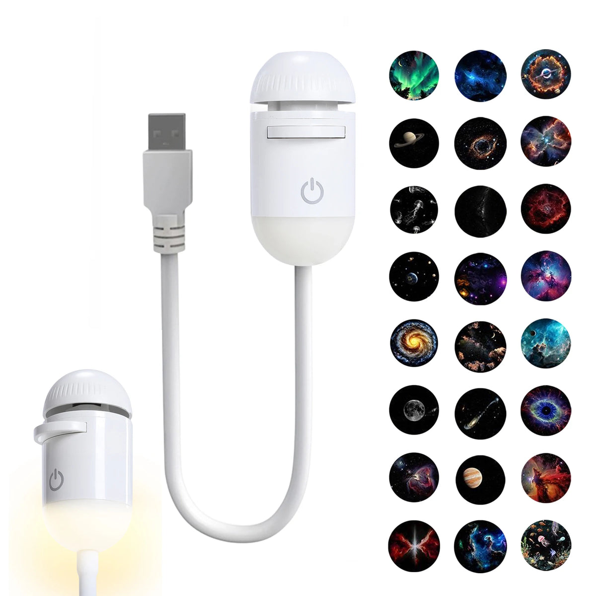 Mini Galaxy Star Projector | 24 Films, Starry Night Light