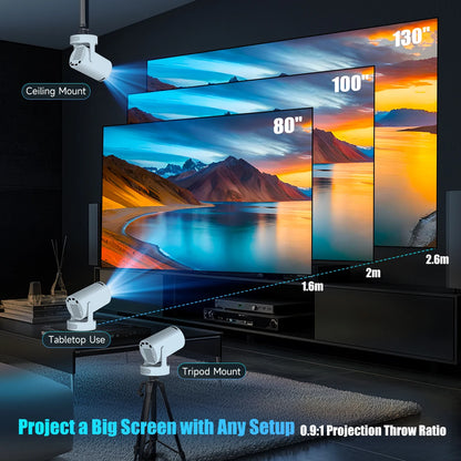 HY300 Pro+ Android Projector | 8K, WiFi 6, 8000 Lumens