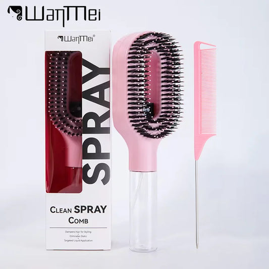 2Pc Hair Spray Comb Set | Refillable Anti-Static Styling